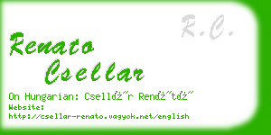 renato csellar business card